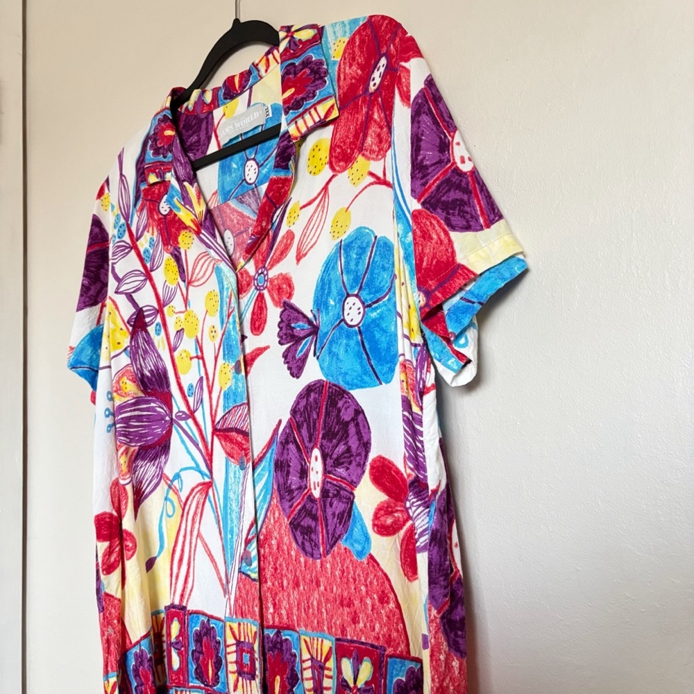 Jams World Retro Shirt in Trinity Size XXL Hawaiian Tropical Camp Shirt - Picture 2 of 7